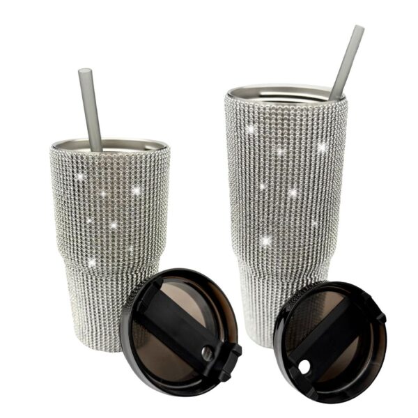 Rhinestone Tumbler Cups open